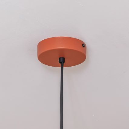 Suspension sur câble ETNA 1xE27/15W/230V Ø 25 cm orange
