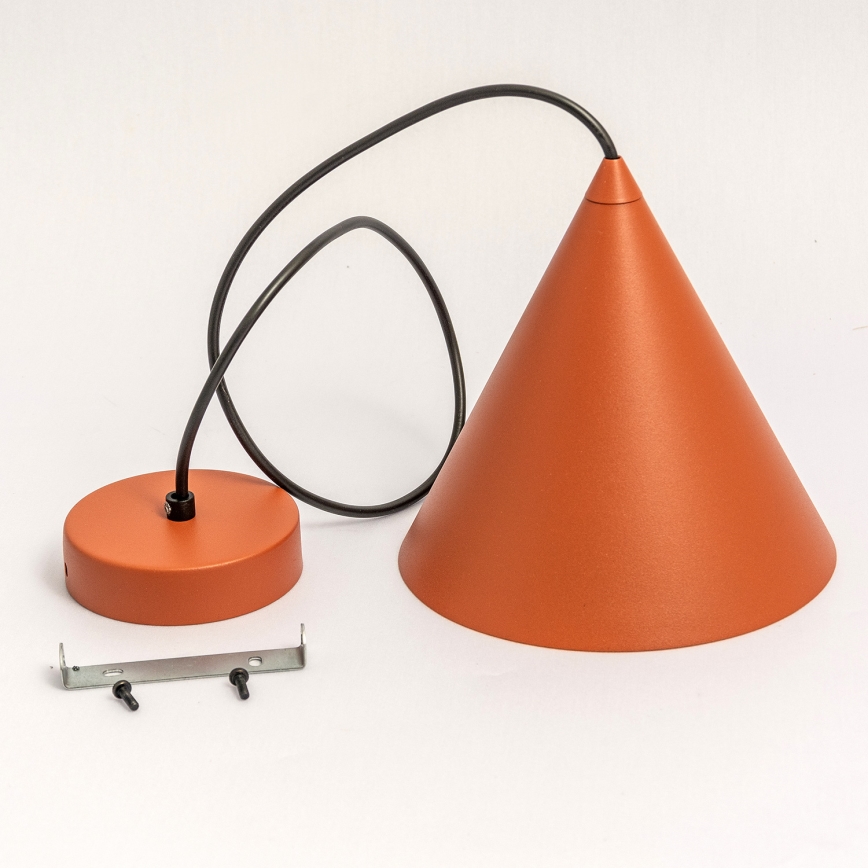 Suspension sur câble ETNA 1xE27/15W/230V Ø 25 cm orange