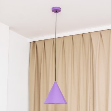 Suspension sur câble ETNA 1xE27/15W/230V Ø 25 cm violet