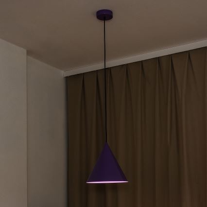 Suspension sur câble ETNA 1xE27/15W/230V Ø 25 cm violet