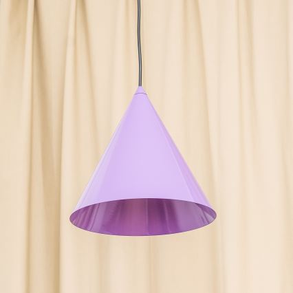 Suspension sur câble ETNA 1xE27/15W/230V Ø 25 cm violet
