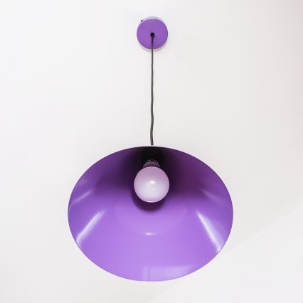 Suspension sur câble ETNA 1xE27/15W/230V Ø 25 cm violet