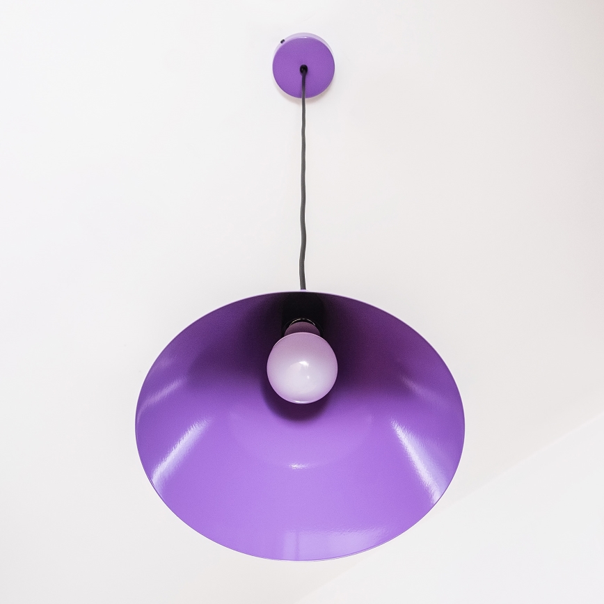 Suspension sur câble ETNA 1xE27/15W/230V Ø 25 cm violet
