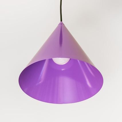 Suspension sur câble ETNA 1xE27/15W/230V Ø 25 cm violet