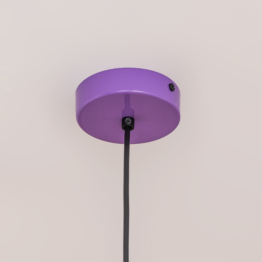 Suspension sur câble ETNA 1xE27/15W/230V Ø 25 cm violet