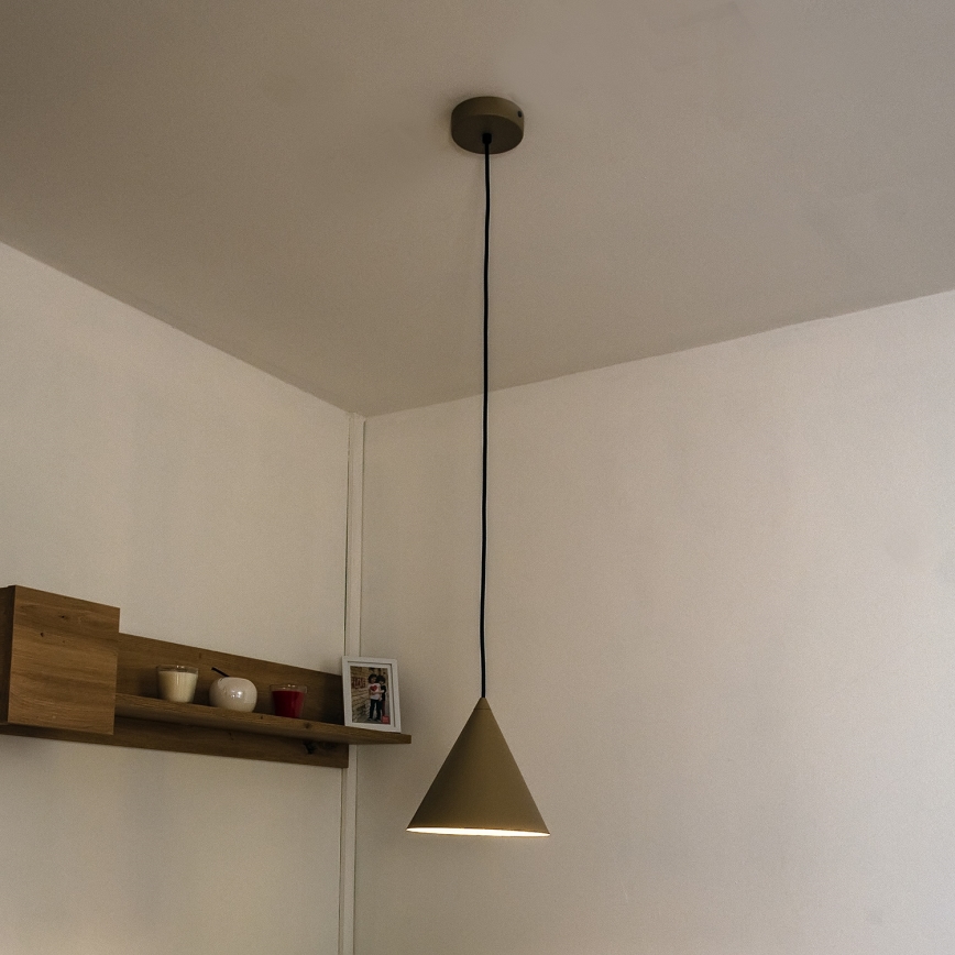 Suspension sur câble ETNA II, 1x E27, 15 W, 230 V, Ø 18,5 cm, beige