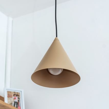 Suspension sur câble ETNA II, 1x E27, 15 W, 230 V, Ø 18,5 cm, beige