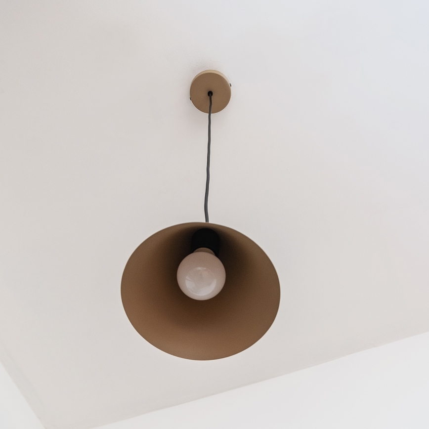 Suspension sur câble ETNA II, 1x E27, 15 W, 230 V, Ø 18,5 cm, beige