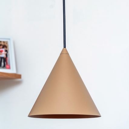 Suspension sur câble ETNA II, 1x E27, 15 W, 230 V, Ø 18,5 cm, beige