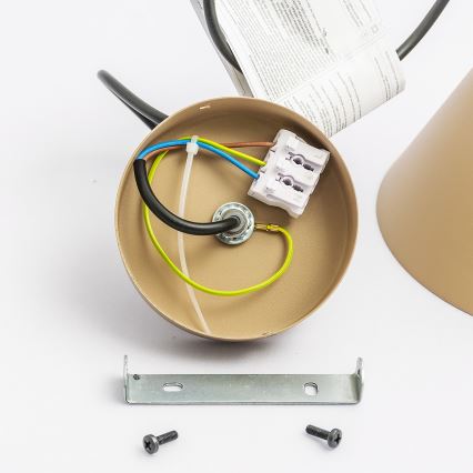 Suspension sur câble ETNA II, 1x E27, 15 W, 230 V, Ø 18,5 cm, beige