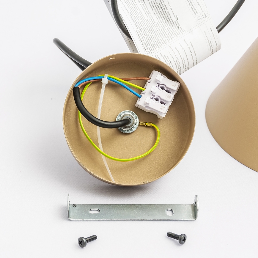 Suspension sur câble ETNA II, 1x E27, 15 W, 230 V, Ø 18,5 cm, beige