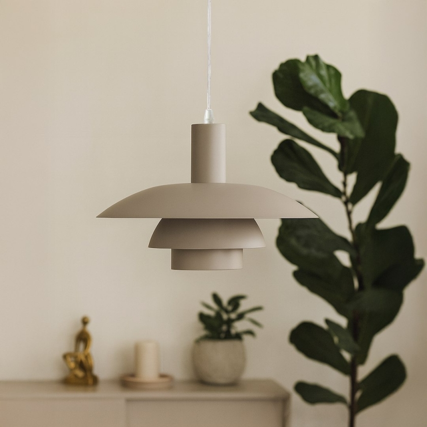 Suspension sur câble FERRO 1xE27/15W/230V, gris