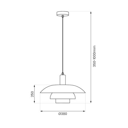 Suspension sur câble FERRO 1xE27/15W/230V, gris