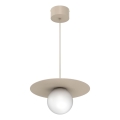 Suspension sur câble FLAT 1xE27/15W/230V beige