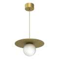 Suspension sur câble FLAT 1xE27/15W/230V dorée