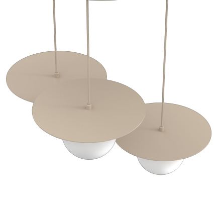 Suspension sur câble FLAT 3xE27/15W/230V beige