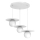Suspension sur câble FLAT 3xE27/15W/230V blanche