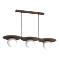 Suspension sur câble FLAT 3xE27/15W/230V marron