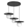 Suspension sur câble FLAT 3xE27/15W/230V noire