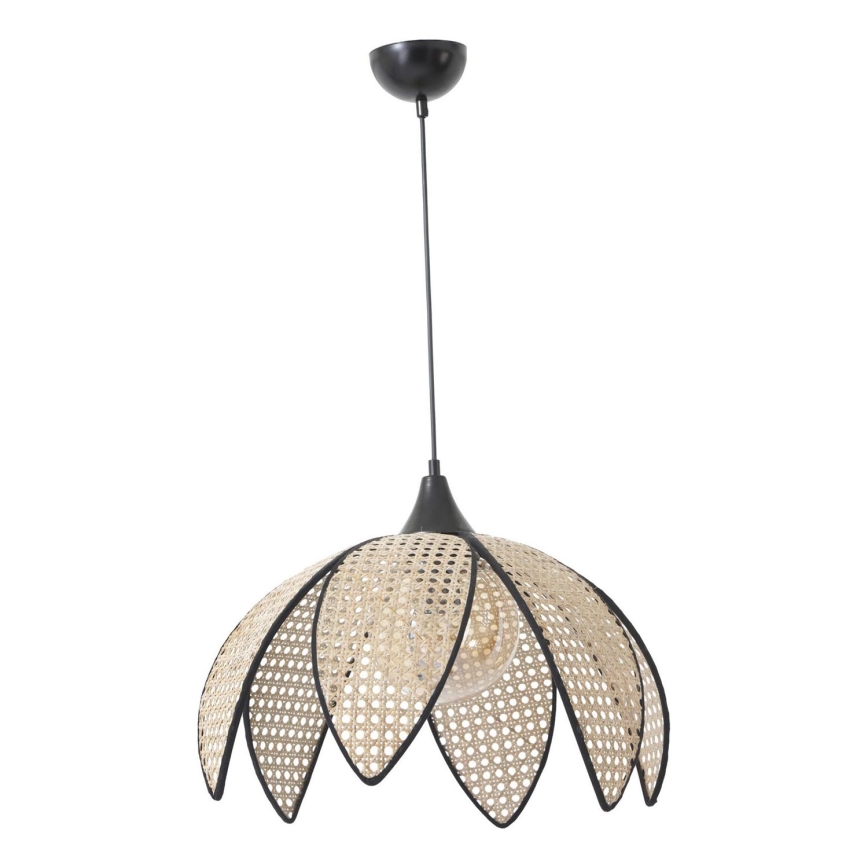 Suspension sur câble FUME 1xE27/40W/230V Ø 40 cm noir/beige