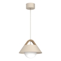 Suspension sur câble FUNDA 1xE27/15W/230V beige