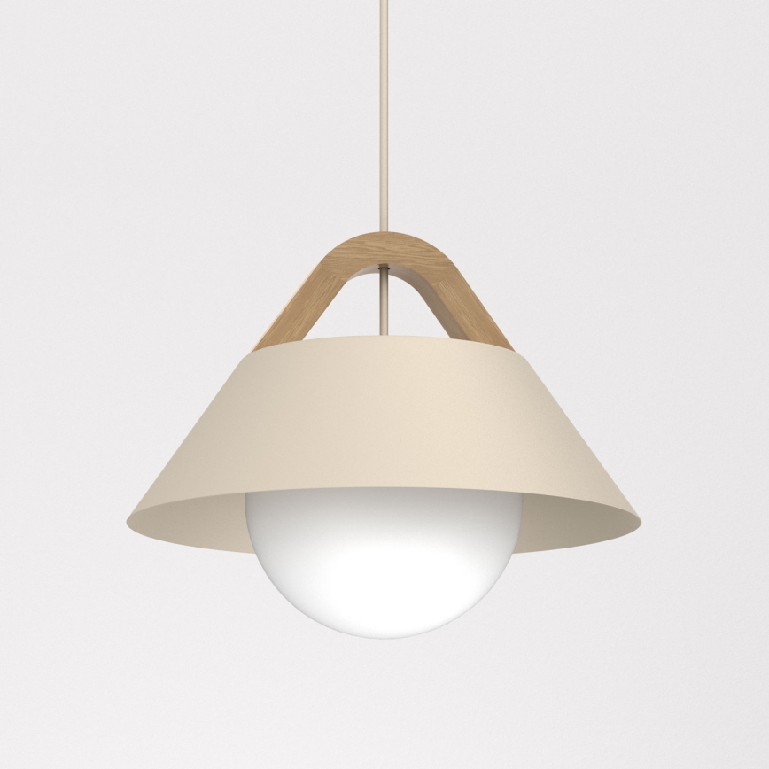 Suspension sur câble FUNDA 1xE27/15W/230V beige
