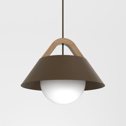Suspension sur câble FUNDA 1xE27/15W/230V, marron