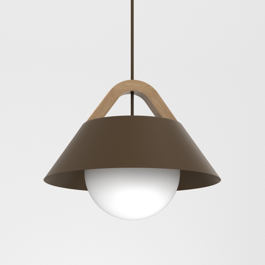 Suspension sur câble FUNDA 1xE27/15W/230V, marron