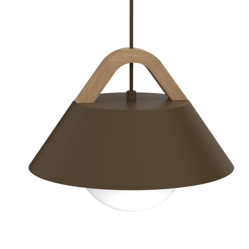 Suspension sur câble FUNDA 1xE27/15W/230V, marron