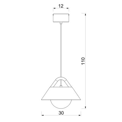 Suspension sur câble FUNDA 1xE27/15W/230V, marron