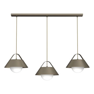 Suspension sur câble FUNDA 3xE27/15W/230V bronze