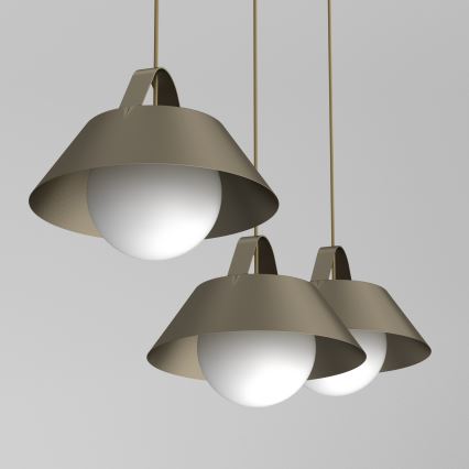 Suspension sur câble FUNDA 3xE27/15W/230V bronze