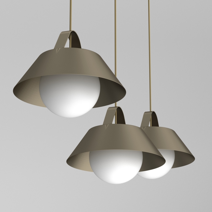 Suspension sur câble FUNDA 3xE27/15W/230V bronze
