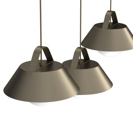 Suspension sur câble FUNDA 3xE27/15W/230V bronze