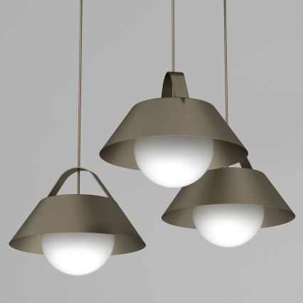 Suspension sur câble FUNDA 3xE27/15W/230V, bronze