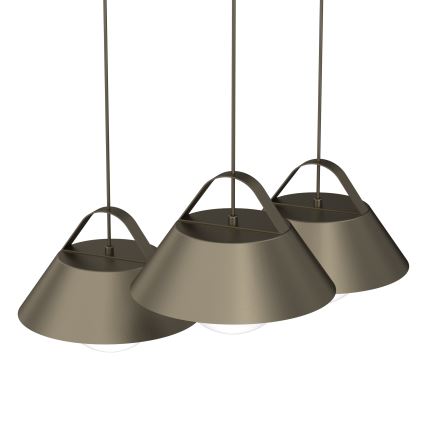 Suspension sur câble FUNDA 3xE27/15W/230V, bronze