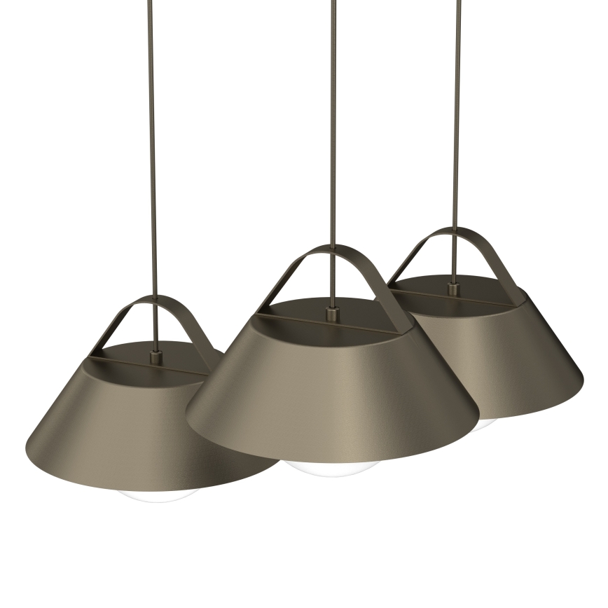 Suspension sur câble FUNDA 3xE27/15W/230V, bronze