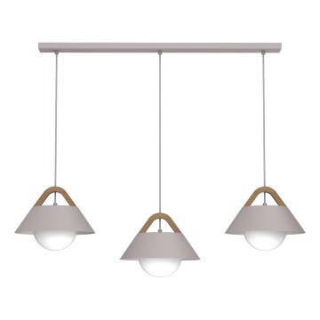 Suspension sur câble FUNDA 3xE27/15W/230V crème