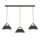 Suspension sur câble FUNDA 3xE27/15W/230V marron