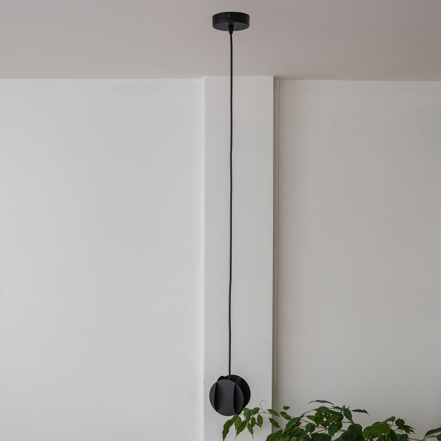 Suspension sur câble GAMBIT 1xGU10/10W/230V noire