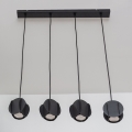 Suspension sur câble GAMBIT 4xGU10/10W/230V noire