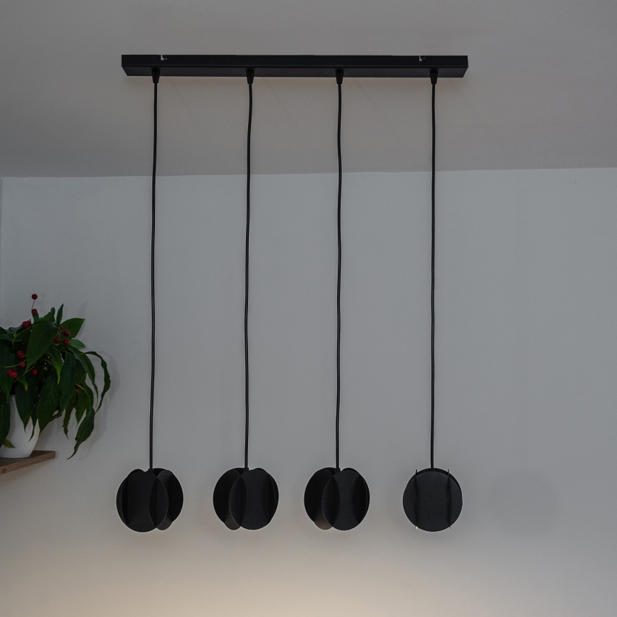 Suspension sur câble GAMBIT 4xGU10/10W/230V noire