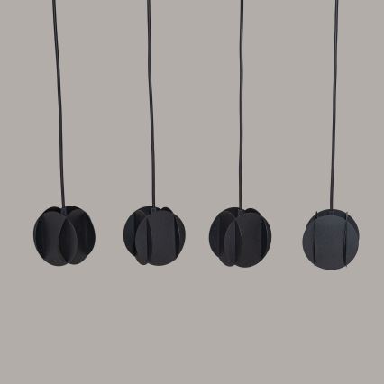Suspension sur câble GAMBIT 4xGU10/10W/230V noire