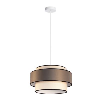 Suspension sur câble GRACE 1xE27/60W/230V Ø 40 cm, crème/gris