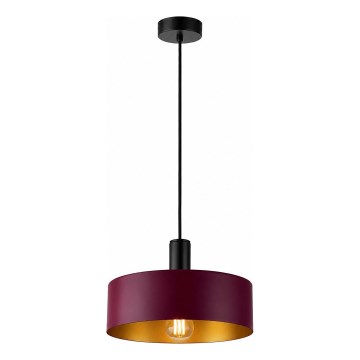 Suspension sur câble HAKI 1xE27/60W/230V bordeaux/noir