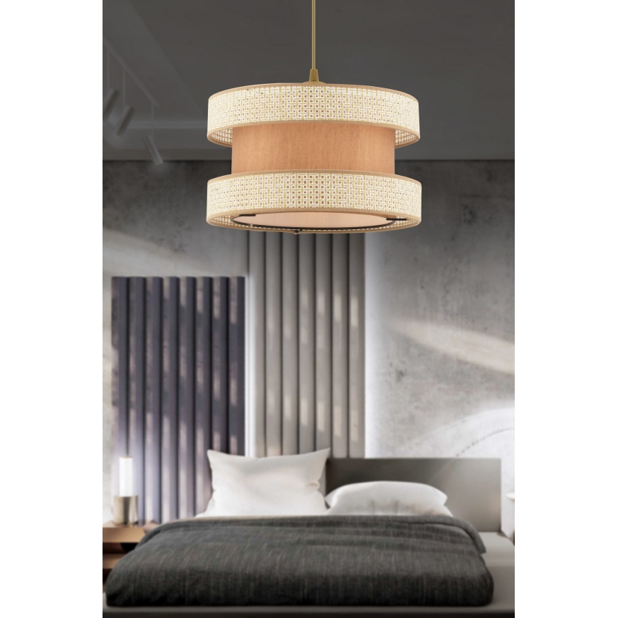 Suspension sur câble HALO 1xE27/60W/230V beige/crème