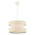 Suspension sur câble HALO 1xE27/60W/230V coloris crème