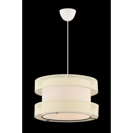 Suspension sur câble HALO 1xE27/60W/230V coloris crème