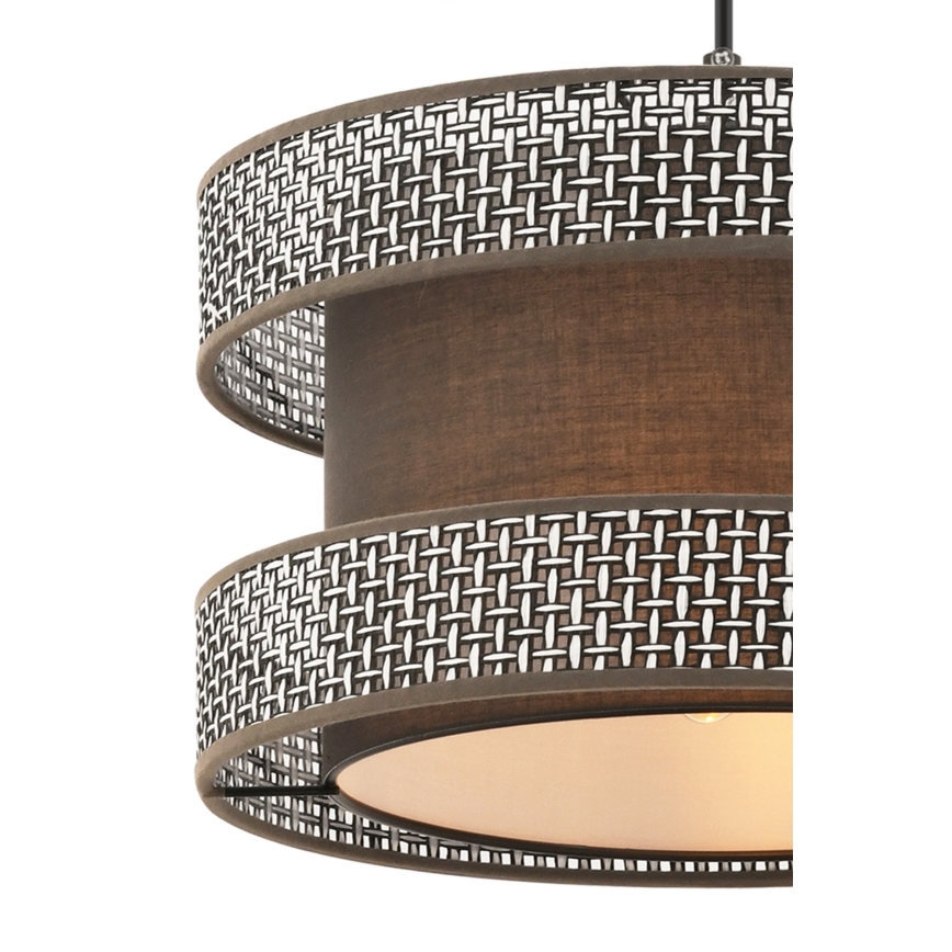 Suspension sur câble HALO 1xE27/60W/230V marron/gris