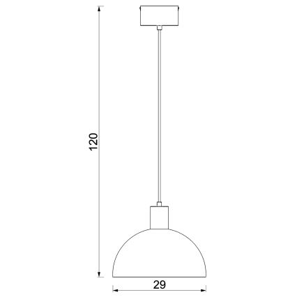 Suspension sur câble HANDA 1xE27/15W/230V marron